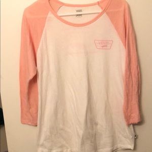 Pink and white Vans t-shirt